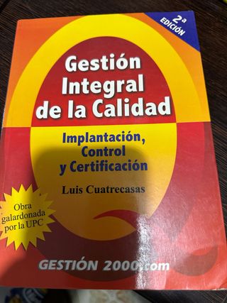 Libro Gestión integral de la calidad