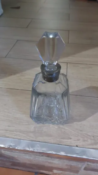 Botella Vintage Licorera Cristal Prensado