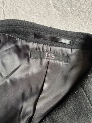 Abrigo largo negro hombre 3/4 elegante lana S/M