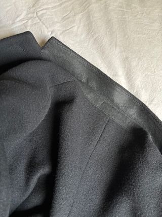 Abrigo largo negro hombre 3/4 elegante lana S/M