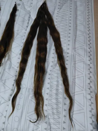 Mallas de pelo natural castaño