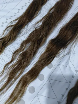 Mallas de pelo natural castaño