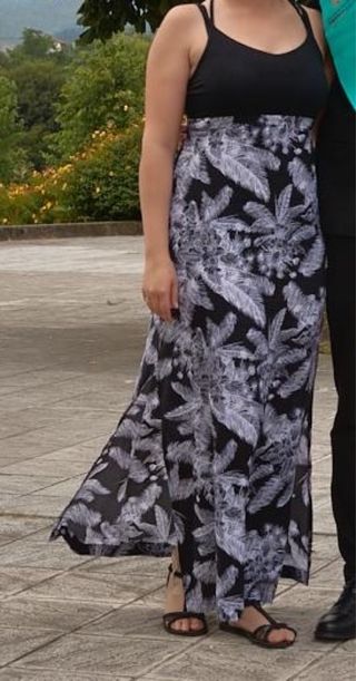 Vestido Hurley Negro Estampado Talla M