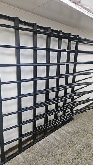 Expositor rollos tela/papel metal negro