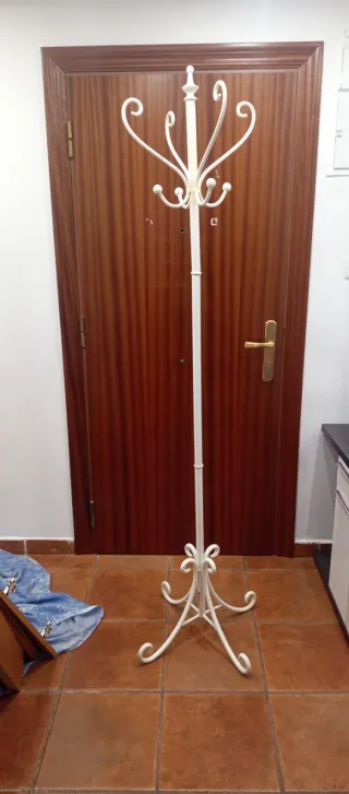 Perchero vintage metal blanco