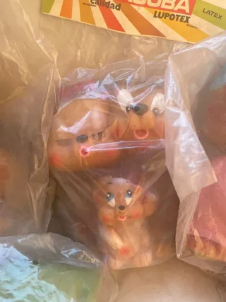 Set di 6 pupazzi in gomma Majuba