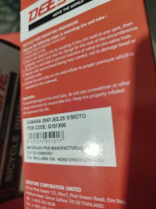 4 Cámaras 29 Válvula Moto