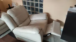2 Sillones Relax Piel Giratorios