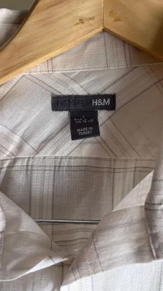 Camisa H&M Cuadros Talla L