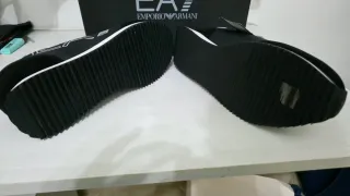 Scarpe Emporio Armani EA7 Uomo Nero Bianco