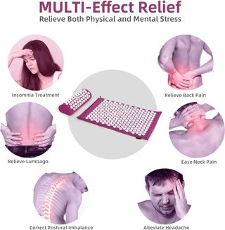 Set Acupresión Mat y Almohada Morado