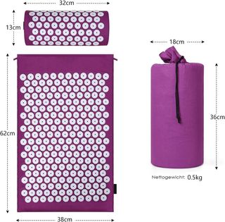 Set Acupresión Mat y Almohada Morado