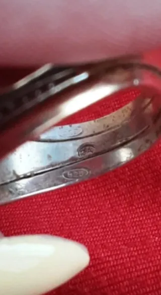 Anello vintage oro e argento con pietra