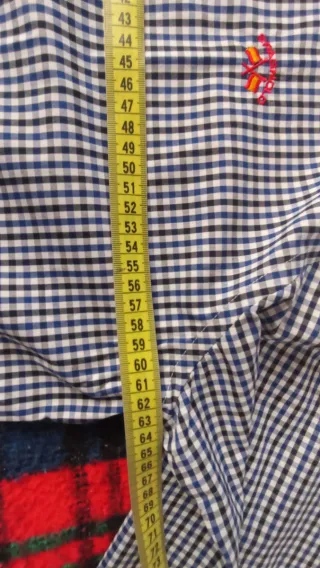 Camisa Spagnolo XL cuadros azules y negros