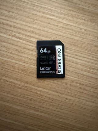 Tarjeta SD Lexar 64GB Silver Pro