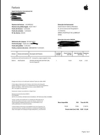 Batería iPhone Air MagSafe Apple