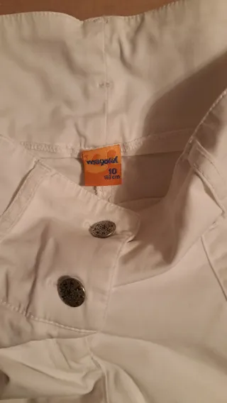 Pantalón pirata blanco talla 10 años