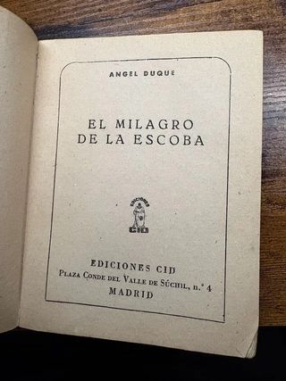 Libro El Milagro de la Escoba (1964)
