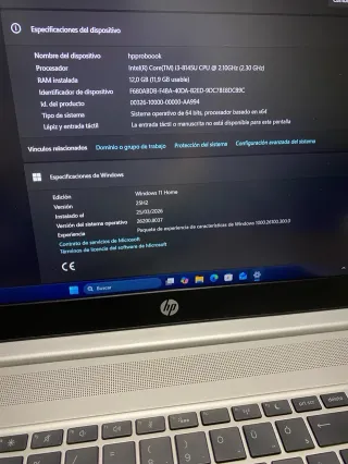 HP Portátil 1TB 12GB RAM Plata