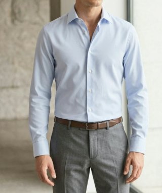 Camisa Zara azul claro manga larga. Talla XL