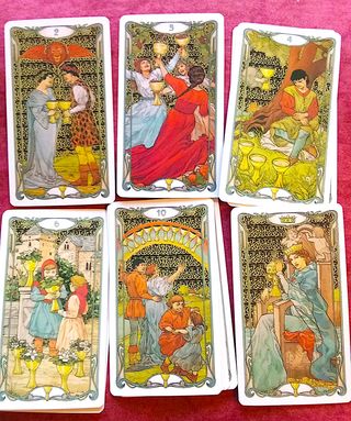 Tarot Art Nouveau Dorado