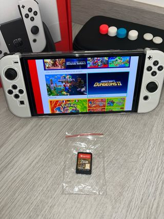 Switch OLED Bianca (Come Nuova) + Zelda + SD 128GB