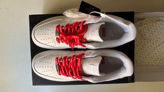 Nike Air Force 1 Low Supreme Rojo Blanco