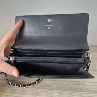 Borsa Chanel Nera Pelle Granulata con Catena