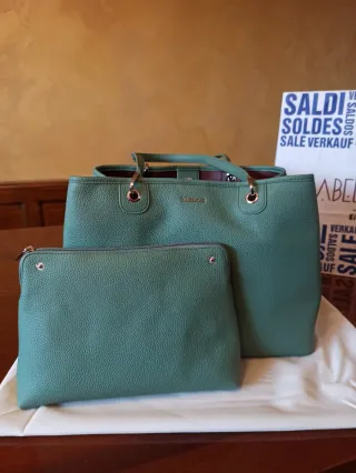 Borsa Label Rose verde
