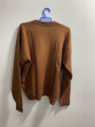 Jersey de punto marrón hombre