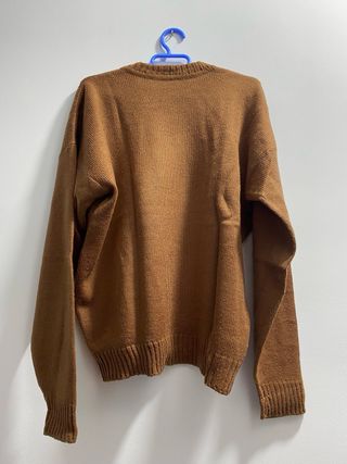 Jersey de punto marrón hombre