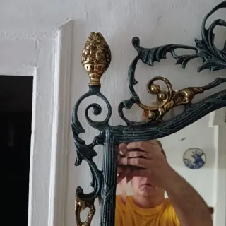 Espejo decorativo metal y cristal