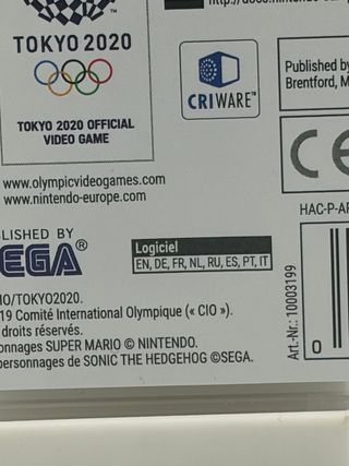 Mario & Sonic Juegos Olímpicos Nintendo Switch