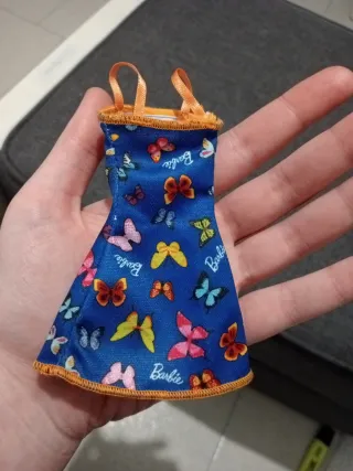 Vestito Barbie Mattel con farfalle blu e arancione