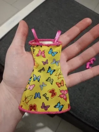 Completo Barbie Mattel vestito farfalle+scarpe v.1
