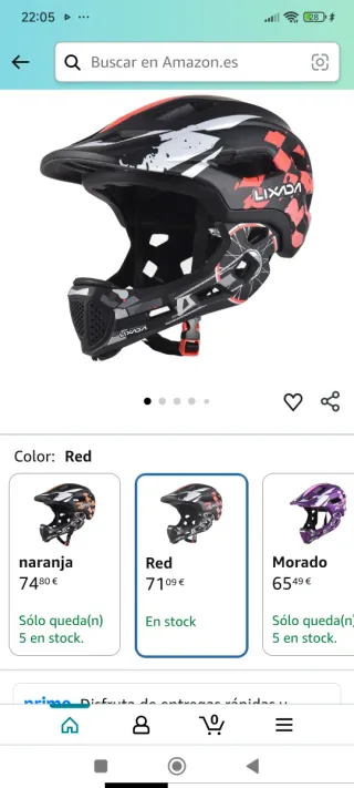 Casco LIXADA Moto/Patinete Enduro Motocross