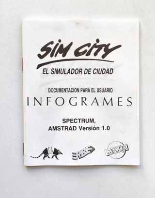 SIM CITY AMSTRAD SPECTRUM ERBE 1989 SPAIN