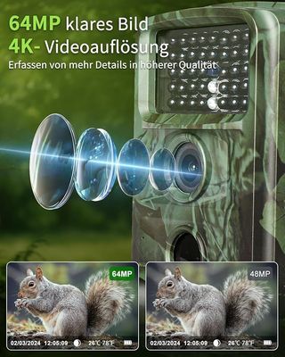 Cámara de caza KJK 4K Verde Militar