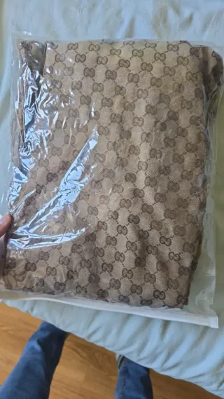 Pantalón Gucci GG Monogram Beige/Marrón