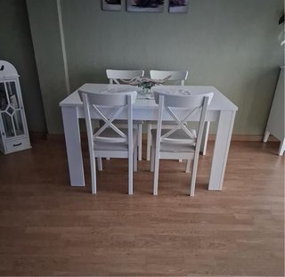 Mesa Comedor Extensible Edihome Blanca