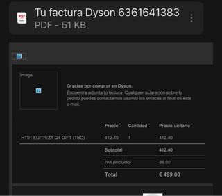 Dyson Airstrait Original con Fattura