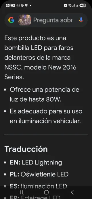 Lámparas led para coche