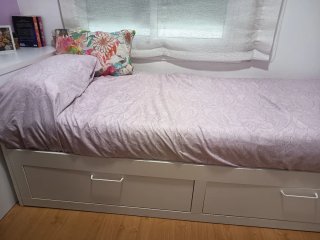 BRIMNES Diván IKEA Blanco con 2 Cajones