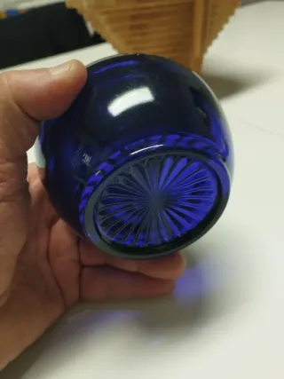 Azucarero Pera Azul y Plateado