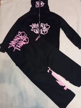 Chándal Y2K Negro y Rosa