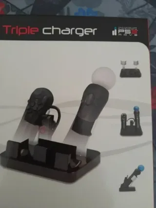 NUEVO PS3. Cargador Triple: mandos Move,Navcon...