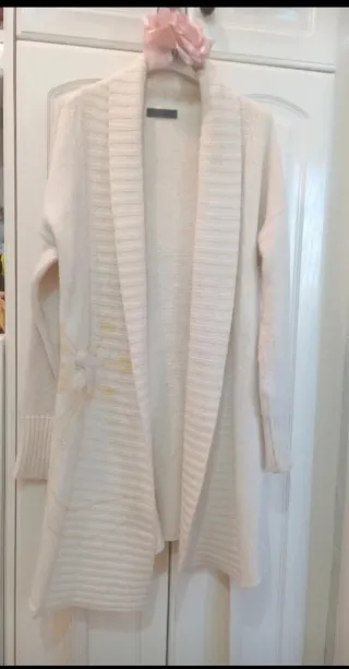 Chaqueta lana beige talla única