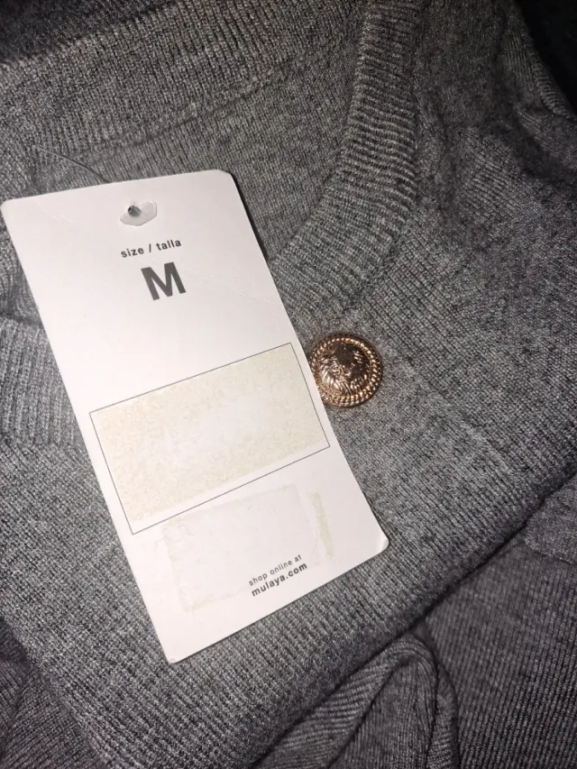 Vestido punto Mulaya botones gris