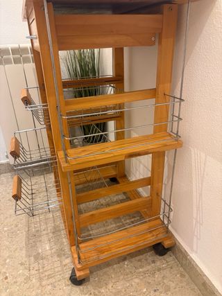 Mueble camarera cocina madera y metal