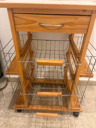 Mueble camarera cocina madera y metal